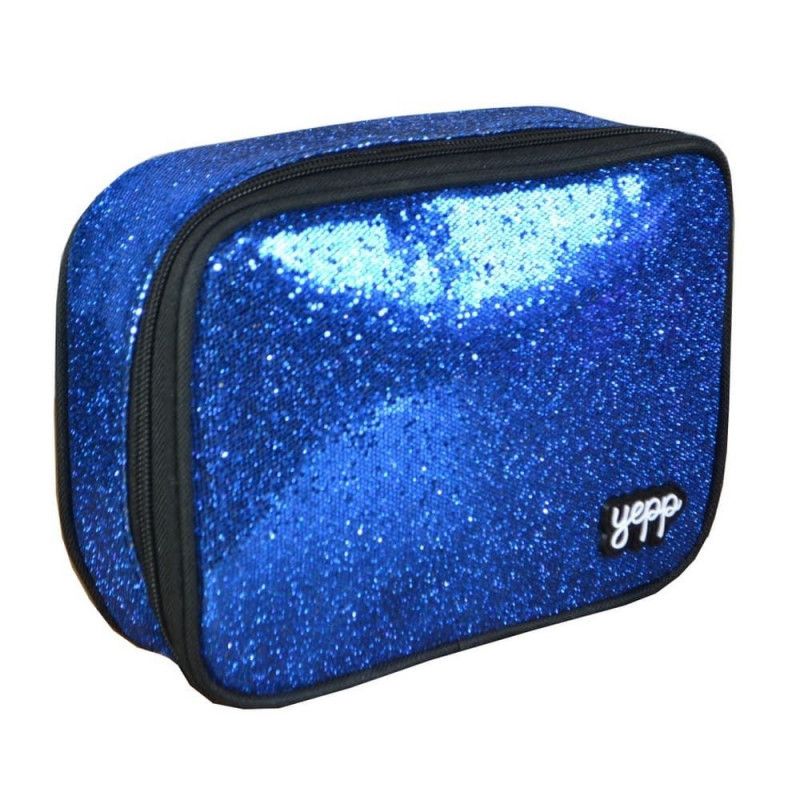 ESTOJO BOX GLITER YEPP - REF. MB13064-E AZUL - 1 UNIDADE