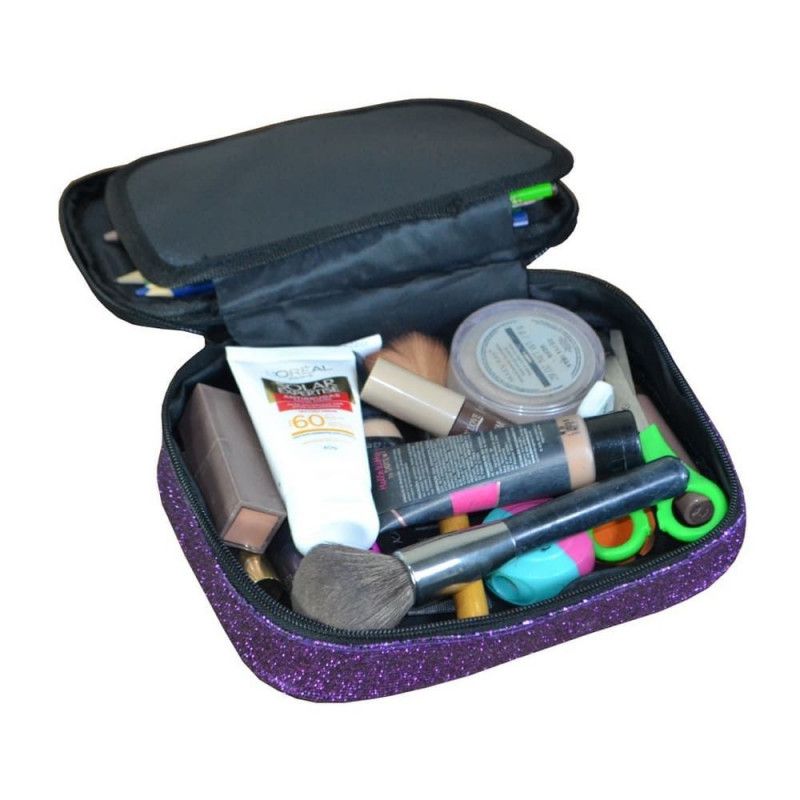 ESTOJO BOX GLITER YEPP - REF. MB13064-E AZUL - 1 UNIDADE