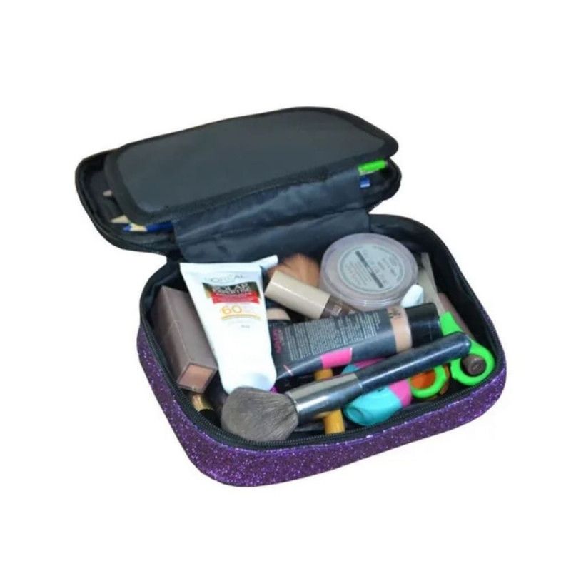 ESTOJO BOX GLITER YEPP - REF. MB13064-E VERMELHO - 1 UNIDADE