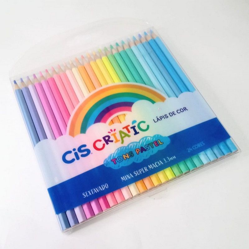LAPIS 24 CORES CRIATIC TONS PASTEL CIS - REF. 60.0201 - 1 UNIDADE