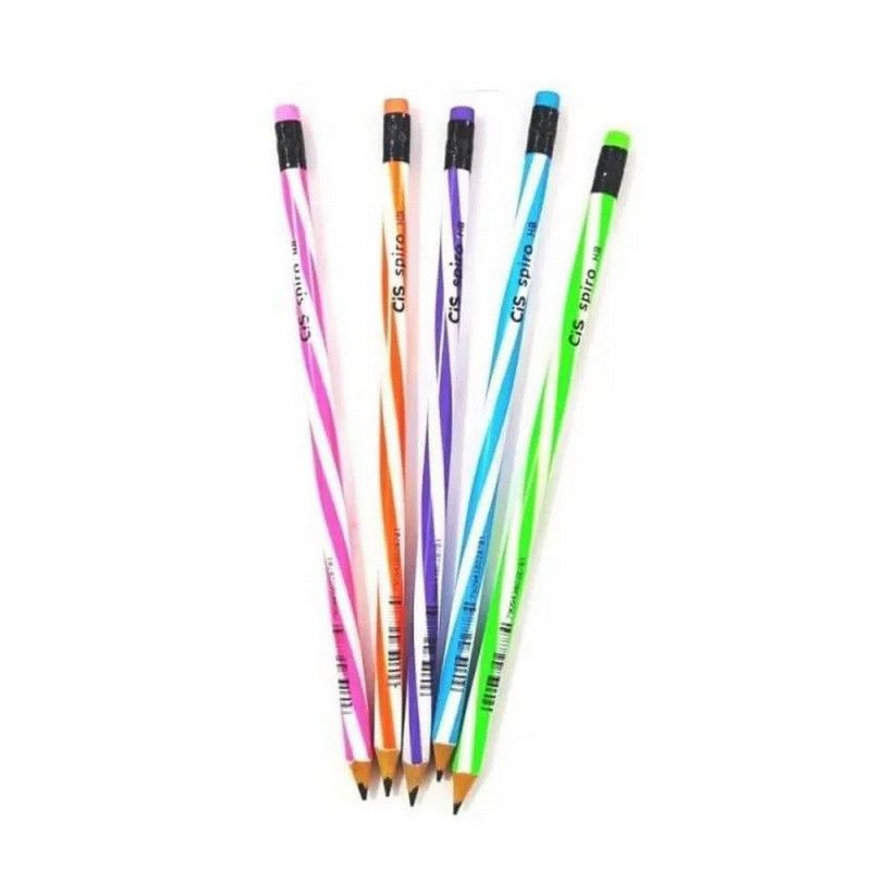 LAPIS PRETO HB REDONDO COM BORRACHA SPIRO CIS - REF. 76.3900 - PACOTE COM 48 UNIDADES