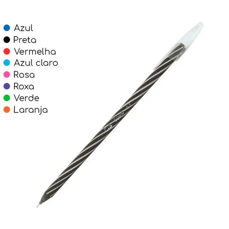 CANETA ESFEROGRAFICA 0.7 SPIRO COM 8 CIS - REF. 76.1140 - 1 UNIDADE