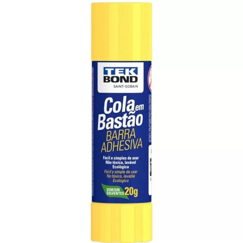 COLA EM BASTAO 20G TEKBOND - REF. 22201020004 - PACOTE COM 6 UNIDADES