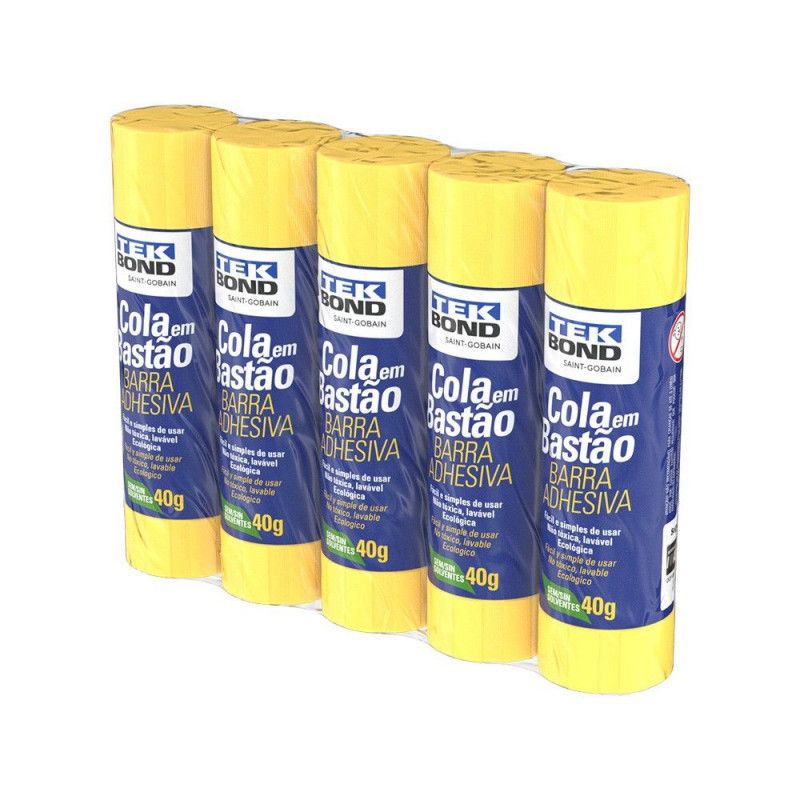 COLA BASTAO 40G TEKBOND - REF. 22201040004 - PACOTE COM 5 UNIDADES