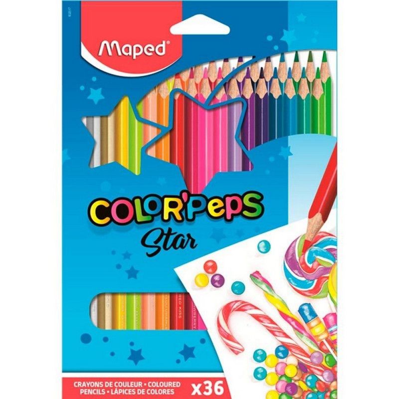 LAPIS 36 CORES COLORPEPS STAR MAPED - 8320117ZV - PACOTE COM 4 UNIDADES