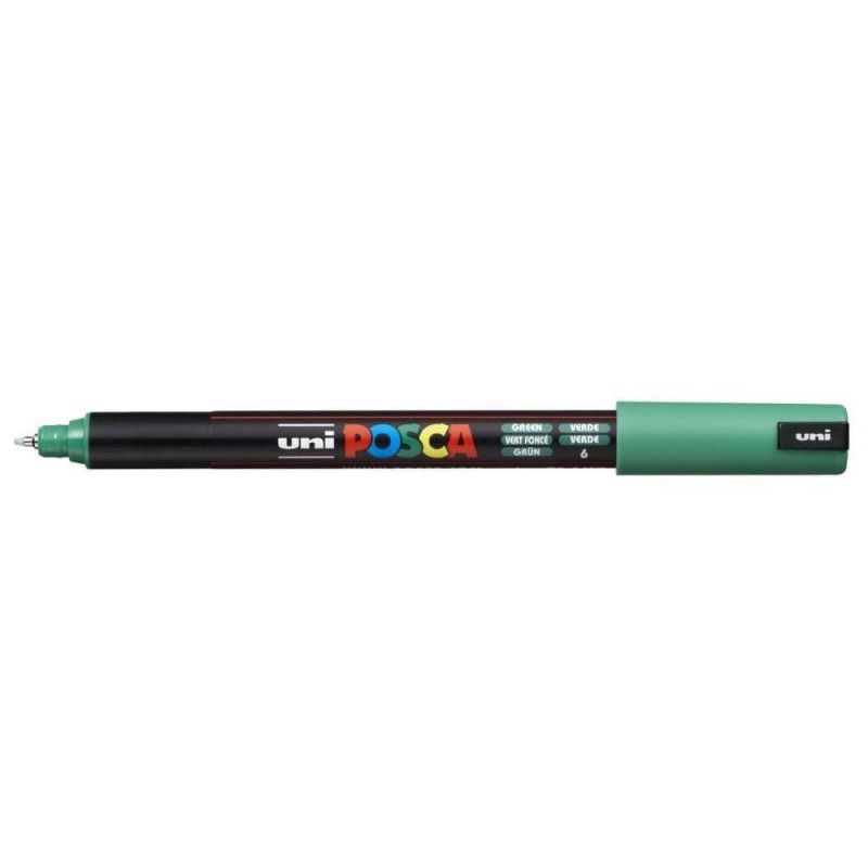 CANETA 0.7MM UNI POSCA VERDE - REF. PC-1MR - CAIXA COM 6 UNIDADES