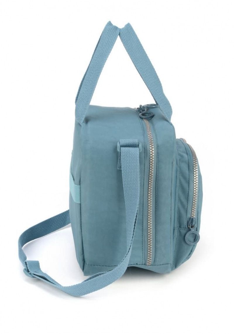 LANCHEIRA COM ALCA AZUL CRINKLE LUXCEL - REF. LA51613UP-AZ - 1 UNIDADE