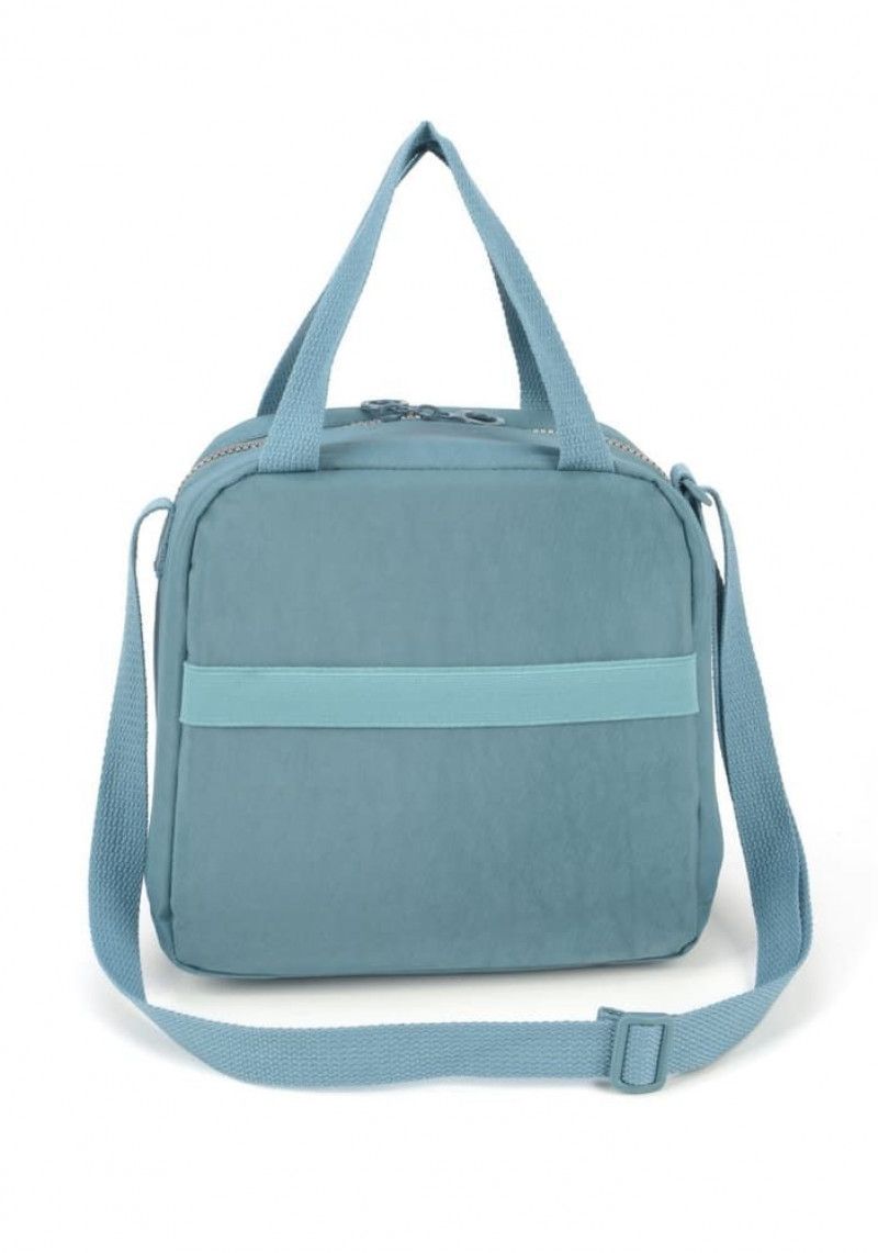 LANCHEIRA COM ALCA AZUL CRINKLE LUXCEL - REF. LA51613UP-AZ - 1 UNIDADE