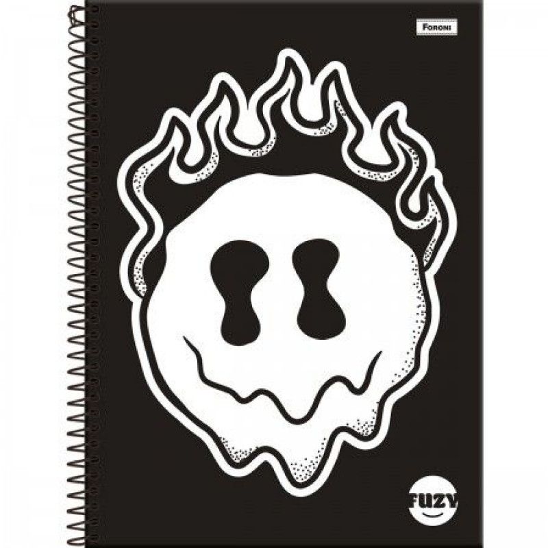 CADERNO 1 MATERIA CAPA DURA 80 FOLHAS FUZY FORONI - REF. 9574 - PACOTE COM 4 UNIDADES