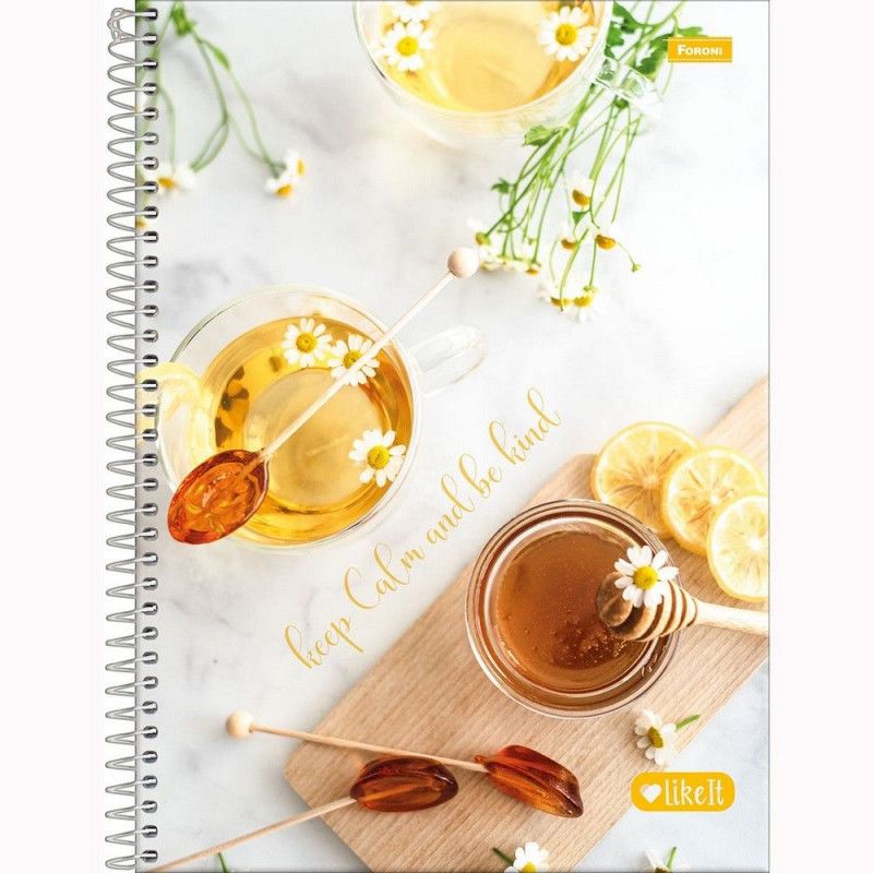 CADERNO 15 MATERIAS CAPA DURA 240 FOLHAS LIKE IT FORONI - REF. 9358 - PACOTE COM 2 UNIDADES