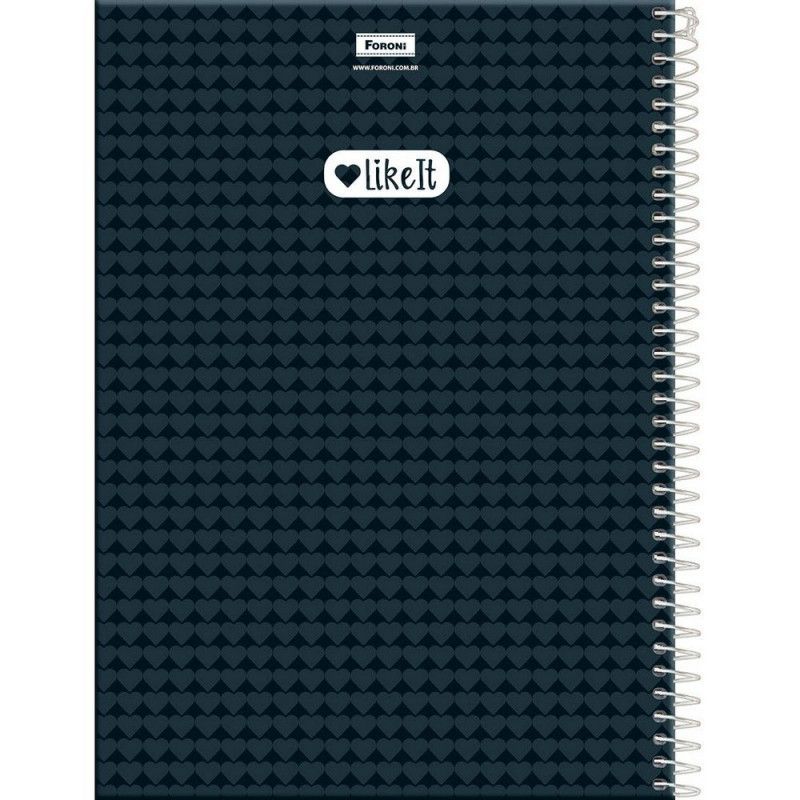 CADERNO 15 MATERIAS CAPA DURA 240 FOLHAS LIKE IT FORONI - REF. 9358 - PACOTE COM 2 UNIDADES