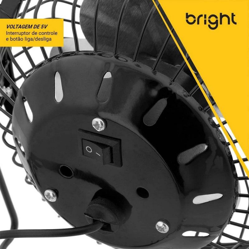 VENTILADOR MESA USB 15CM BRIGHT - REF. 0336 - 1 UNIDADE