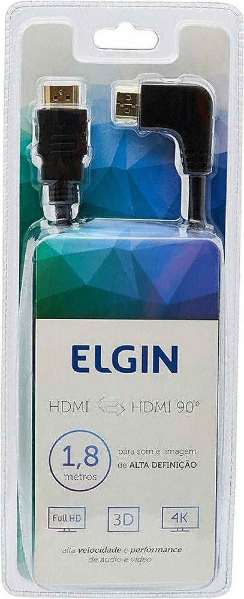 CABO HDMI 1.8M 90 GRAUS ELGIN - 46RCHDMI9001 1 UNIDADE