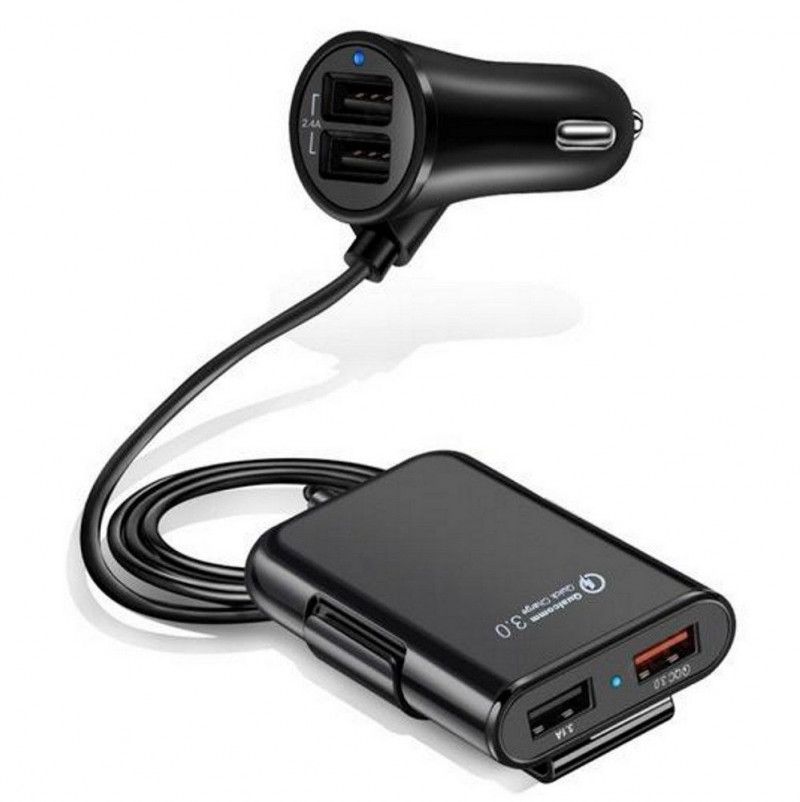 CARREGADOR AUTOMOTIVO 4 ENTRADAS COM EXTENSOR - REF. 2781 - 1 UNIDADE