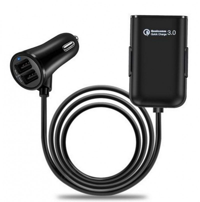 CARREGADOR AUTOMOTIVO 4 ENTRADAS COM EXTENSOR - REF. 2781 - 1 UNIDADE
