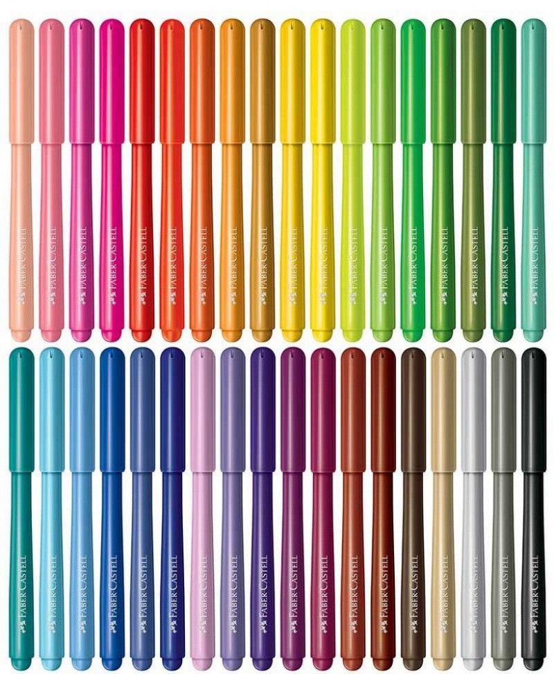 CANETA HIDROCOR 36 CORES VAI E VEM FABER-CASTELL - REF. 15.0136VVZF - PACOTE COM 2 UNIDADES