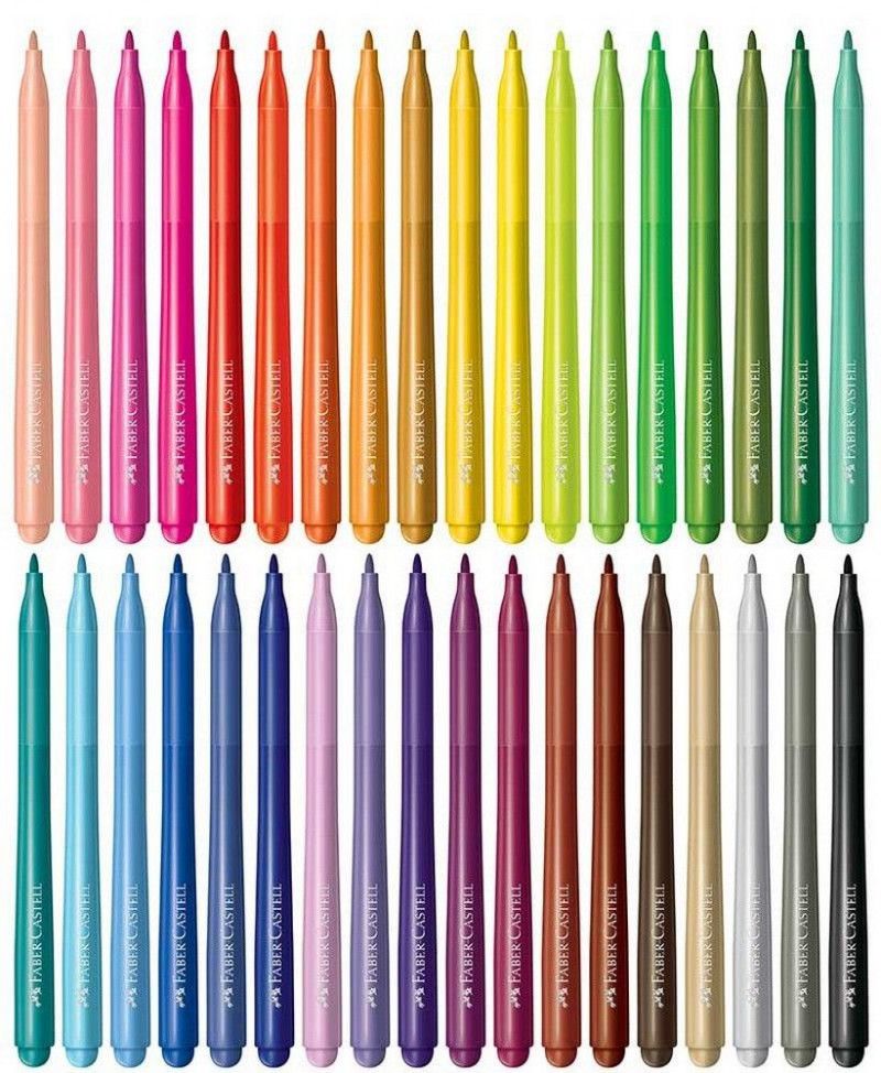 CANETA HIDROCOR 36 CORES VAI E VEM FABER-CASTELL - REF. 15.0136VVZF - PACOTE COM 2 UNIDADES