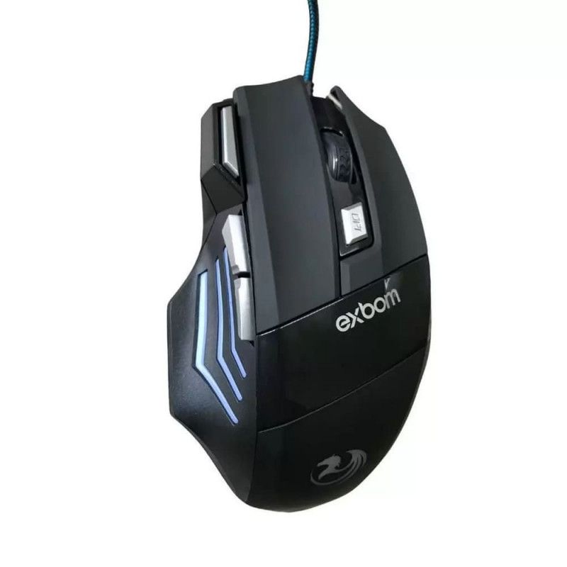 MOUSE GAMER COM LED 3200DPI 7 BOTOES EXBOM - REF. MS-G260 - 1 UNIDADE