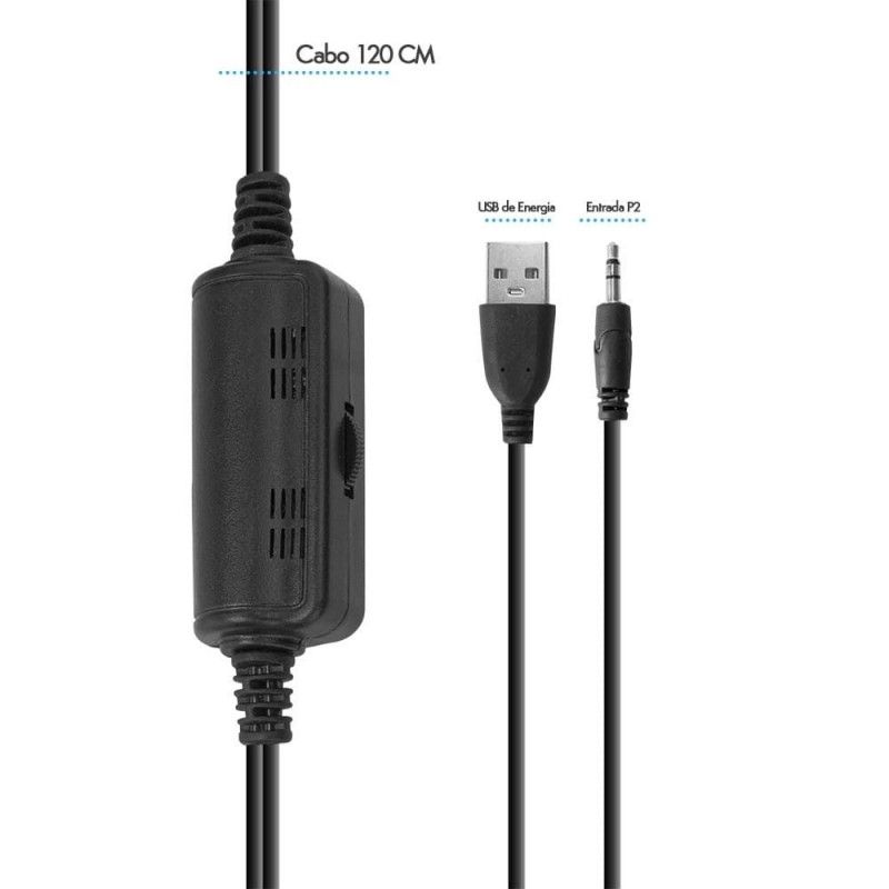 CAIXA DE SOM 6W MULTIMIDIA PARA PC E SMARTPHONE EX BOOM - REF. CS-C20 - 1 UNIDADE