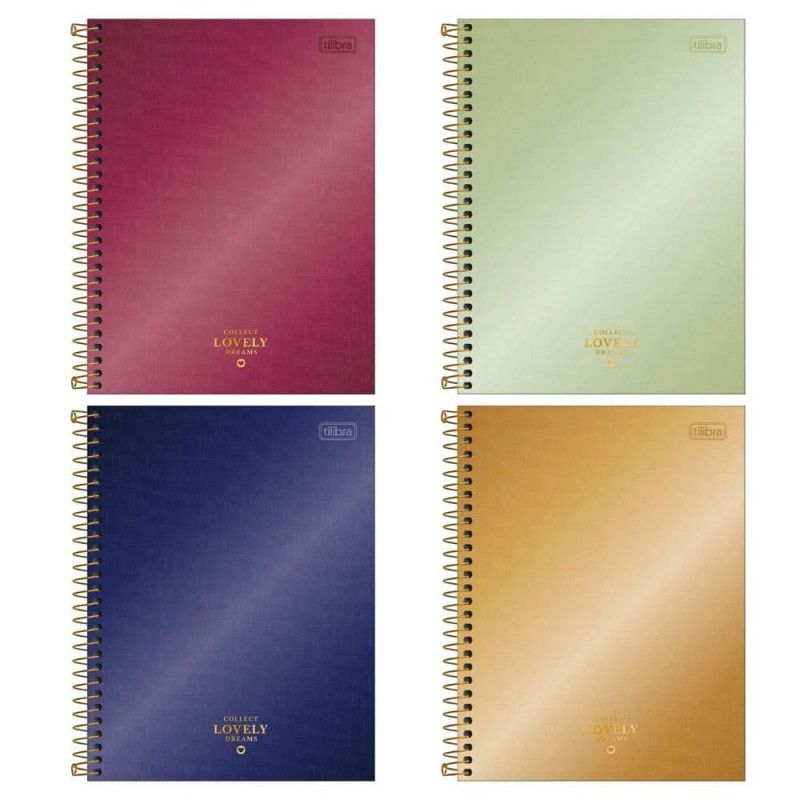 CADERNO 1 MATERIA CAPA DURA 80 FOLHAS COLEGIAL WEST VILLAGE MT TILIBRA - REF. 22975 - PACOTE COM 4 UNIDADES