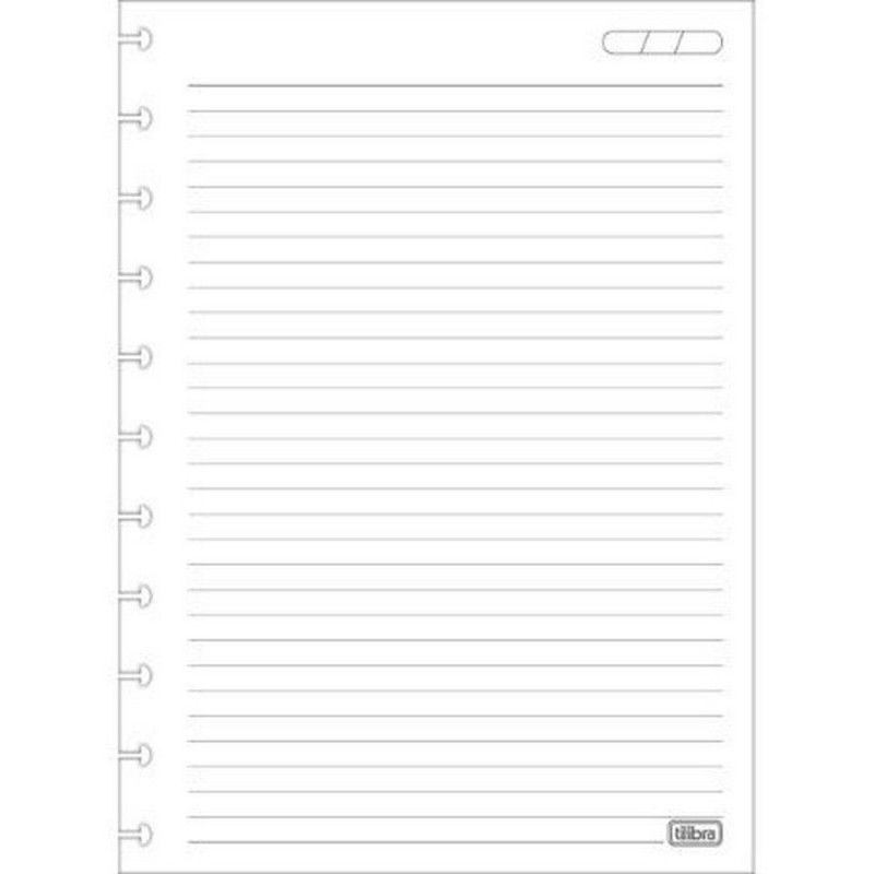 BLOCO PARA FICHARIO 80 FOLHAS TILIDISCO TILIBRA - REF. 34177 - 1 UNIDADE