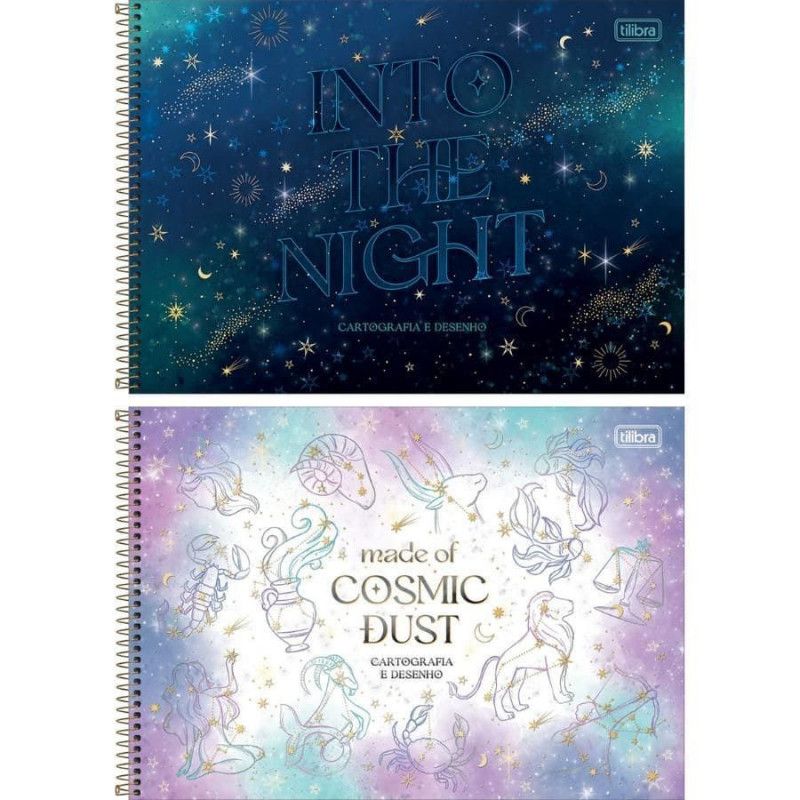 CADERNO CARTOGRAFIA CAPA DURA 80 FOLHAS MAGIC TILIBRA - REF. 33307 - PACOTE COM 4 UNIDADES