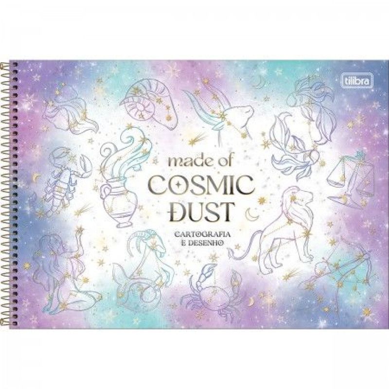 CADERNO CARTOGRAFIA CAPA DURA 80 FOLHAS MAGIC TILIBRA - REF. 33307 - PACOTE COM 4 UNIDADES