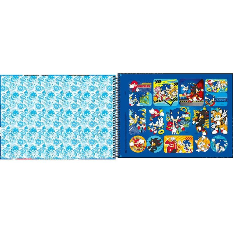 CADERNO CARTOGRAFIA CAPA DURA 80 FOLHAS SONIC TILIBRA - REF. 34302 - PACOTE COM 4 UNIDADES