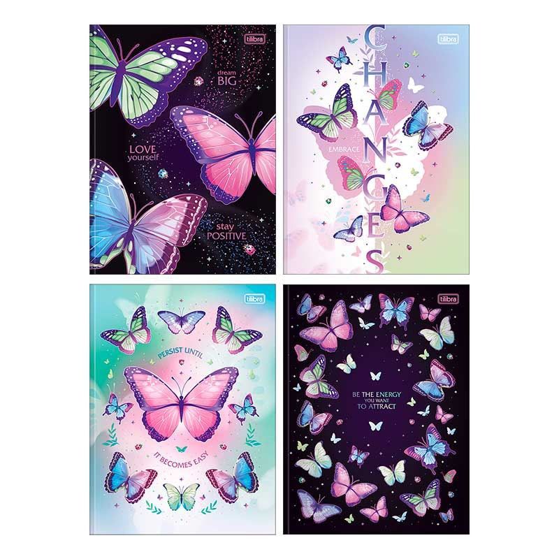 CADERNO BROCHURAO CAPA DURA 80 FOLHAS DAISY TILIBRA - REF. 33279 - PACOTE COM 5 UNIDADES