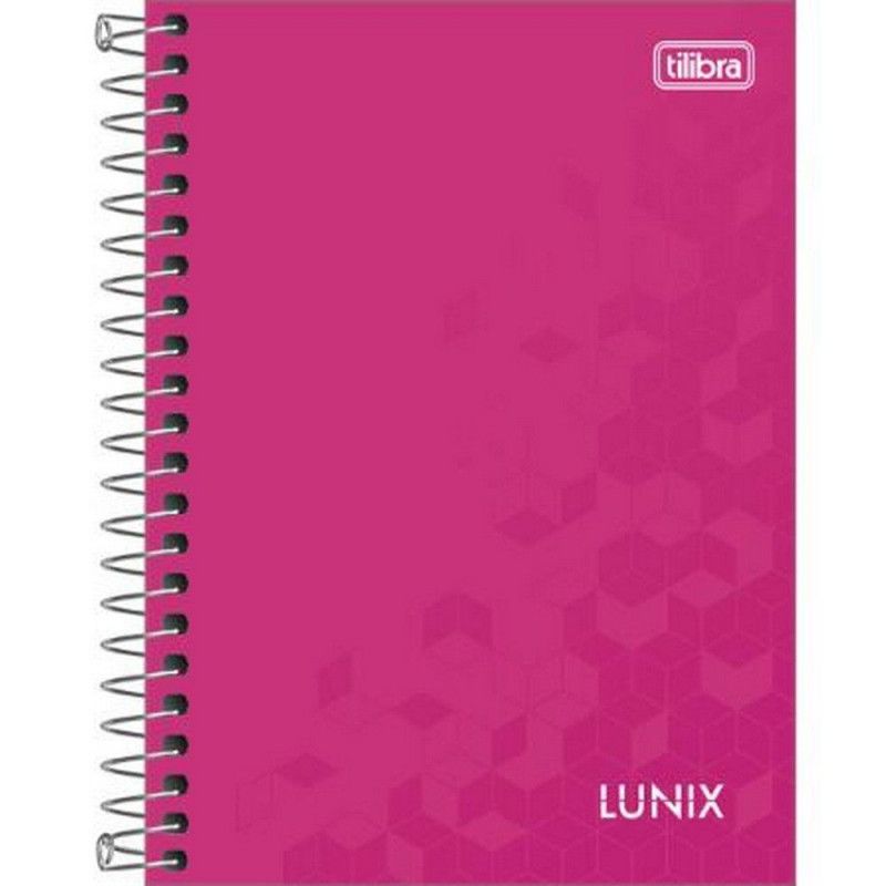 CADERNETA 80 FOLHAS ESPIRAL CAPA DURA LUNIX TILIBRA - REF. 23005 - PACOTE COM 4 UNIDADES