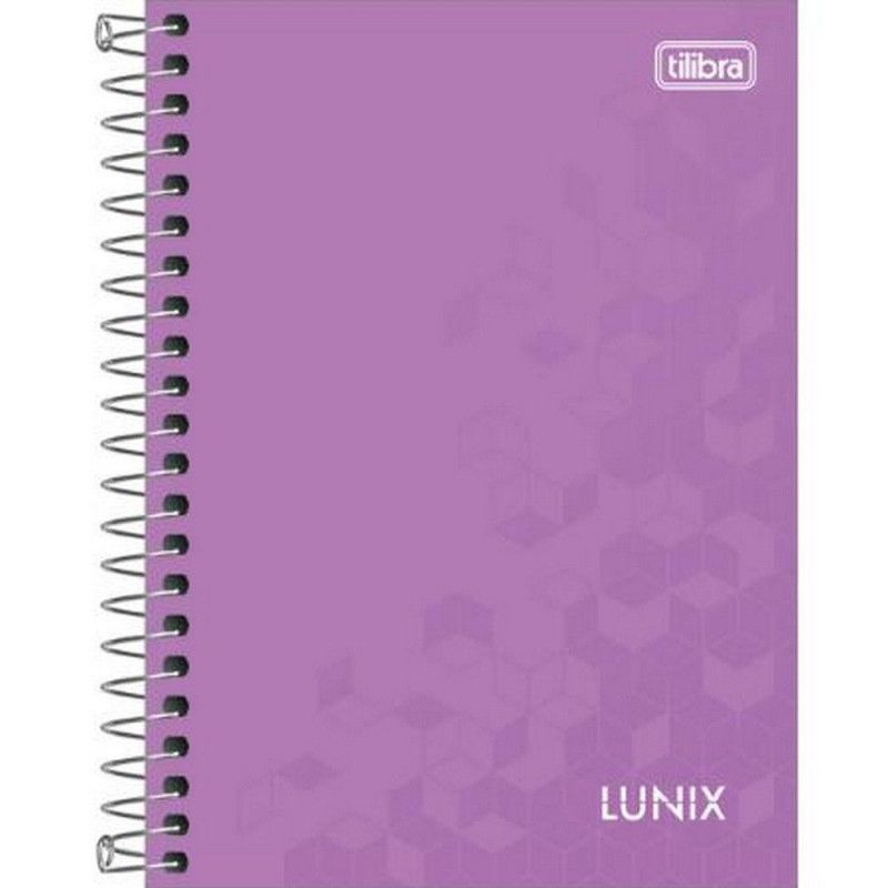 CADERNETA 80 FOLHAS ESPIRAL CAPA DURA LUNIX TILIBRA - REF. 23005 - PACOTE COM 4 UNIDADES