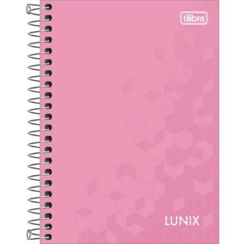 CADERNETA 80 FOLHAS ESPIRAL CAPA DURA LUNIX TILIBRA - REF. 23005 - PACOTE COM 4 UNIDADES