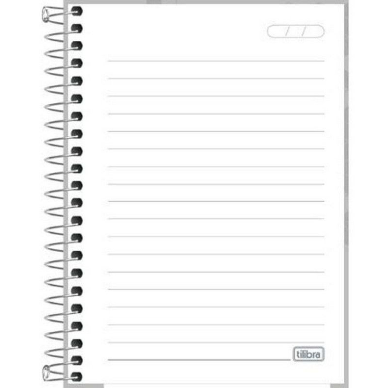 CADERNETA 80 FOLHAS ESPIRAL CAPA DURA LUNIX TILIBRA - REF. 23005 - PACOTE COM 4 UNIDADES