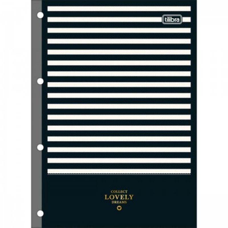 BLOCO PARA FICHARIO 80 FOLHAS WEST VILLAGE TILIBRA - REF. 29468 - PACOTE COM 5 UNIDADES