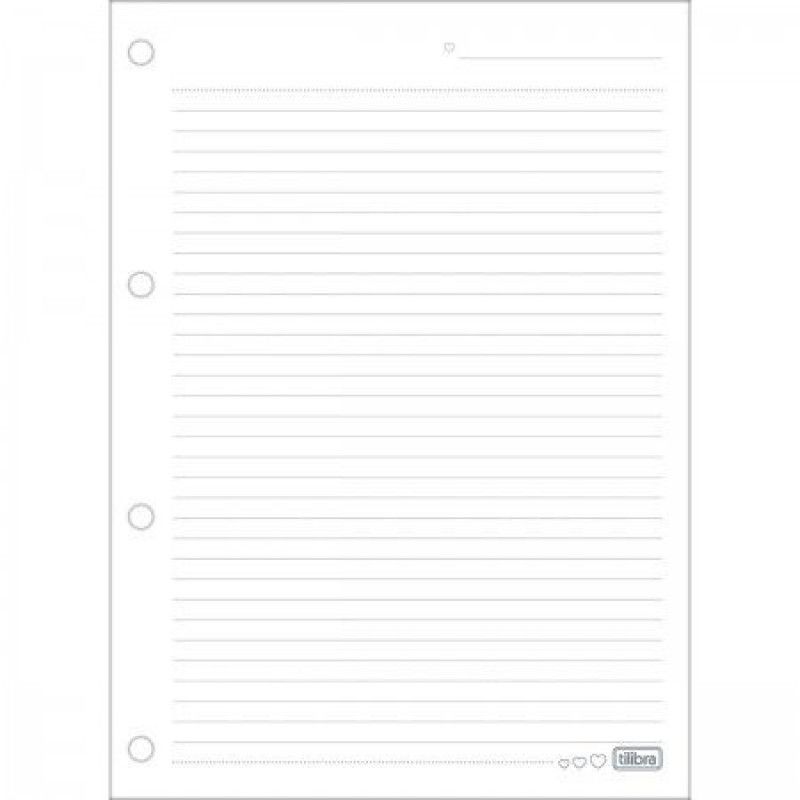 BLOCO PARA FICHARIO 80 FOLHAS MAGIC TILIBRA - REF. 33310 - PACOTE COM 5 UNIDADES