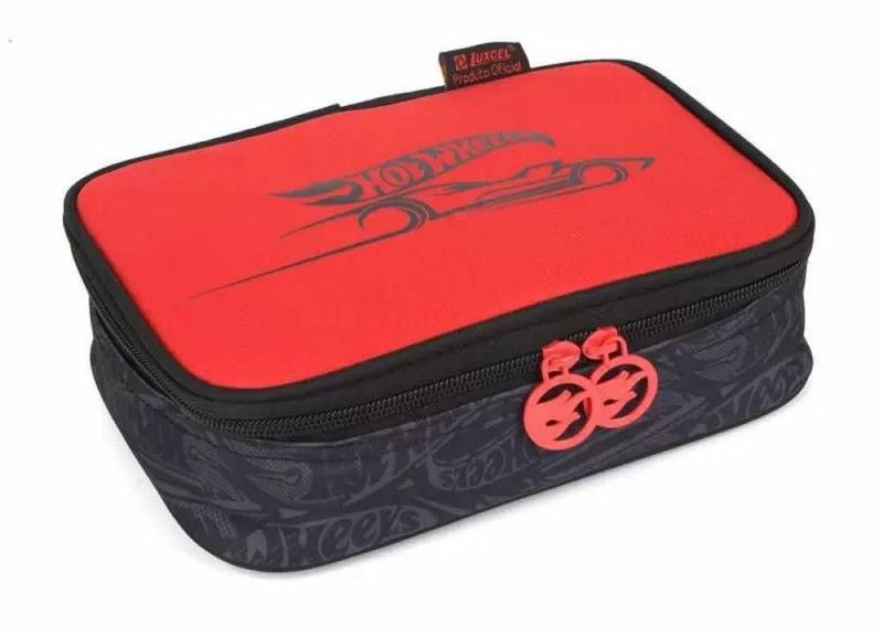 ESTOJO BOX HOTWHEELS PRETO LUXCEL - REF. ET40788HW-PTO - 1 UNIDADE