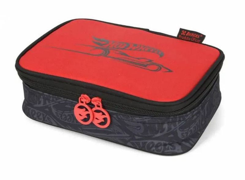 ESTOJO BOX HOTWHEELS PRETO LUXCEL - REF. ET40788HW-PTO - 1 UNIDADE