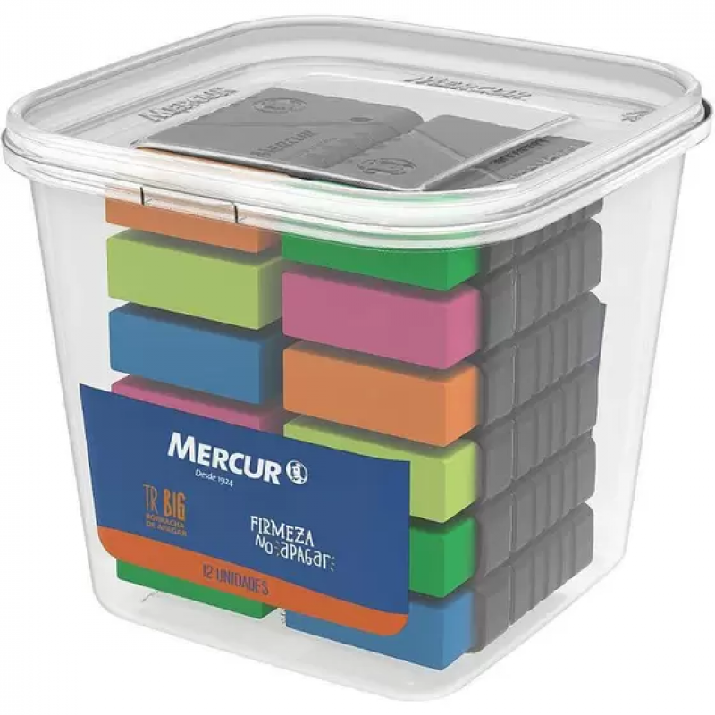 BORRACHA TR BIG NEON MERCUR - REF. B01010601082 - PACOTE COM 12 UNIDADES
