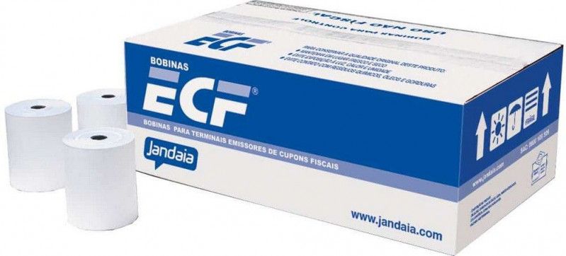 BOBINA 57X22 TERMICA BRANCA JANDAIA - REF. 01725 - CAIXA COM 84 UNIDADES