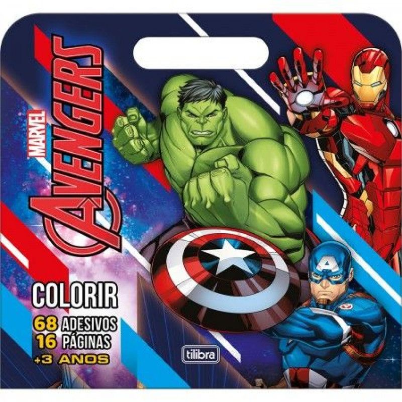 BLOCO DE ATIVIDADES LIVRO AVENGERS TILIBRA - REF. 30458 - PACOTE COM 5 UNIDADES
