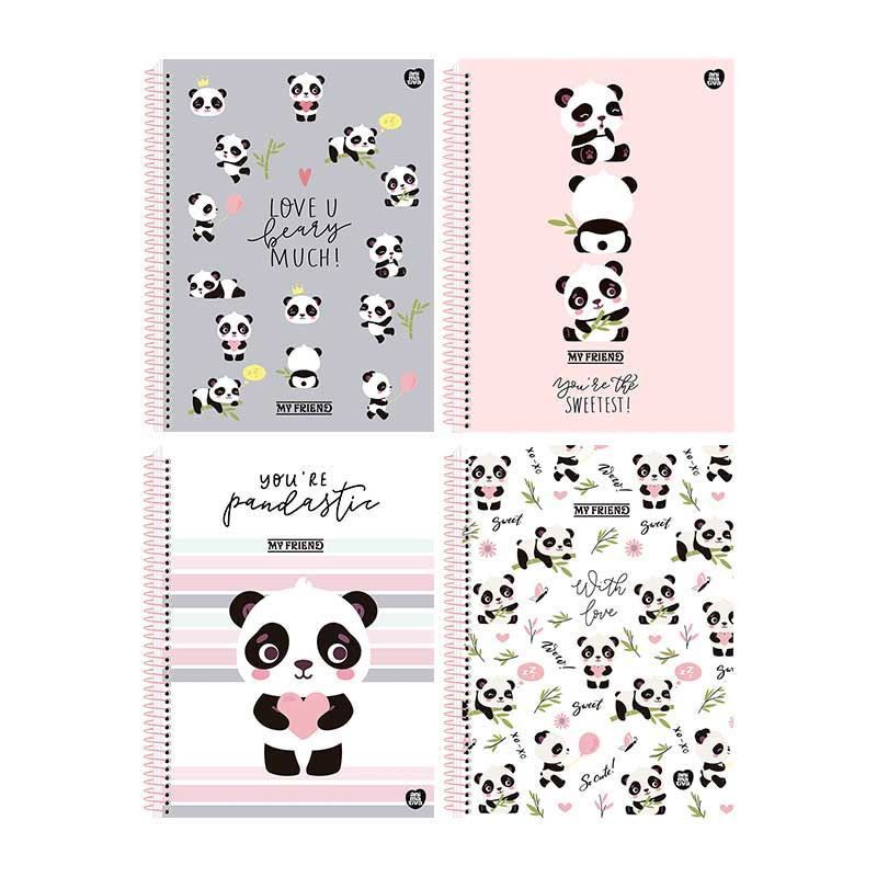 CADERNO 1 MATERIA CAPA DURA 80 FOLHAS MY FRIEND SAO DOMINGOS - REF. 233061 - PACOTE COM 4 UNIDADES
