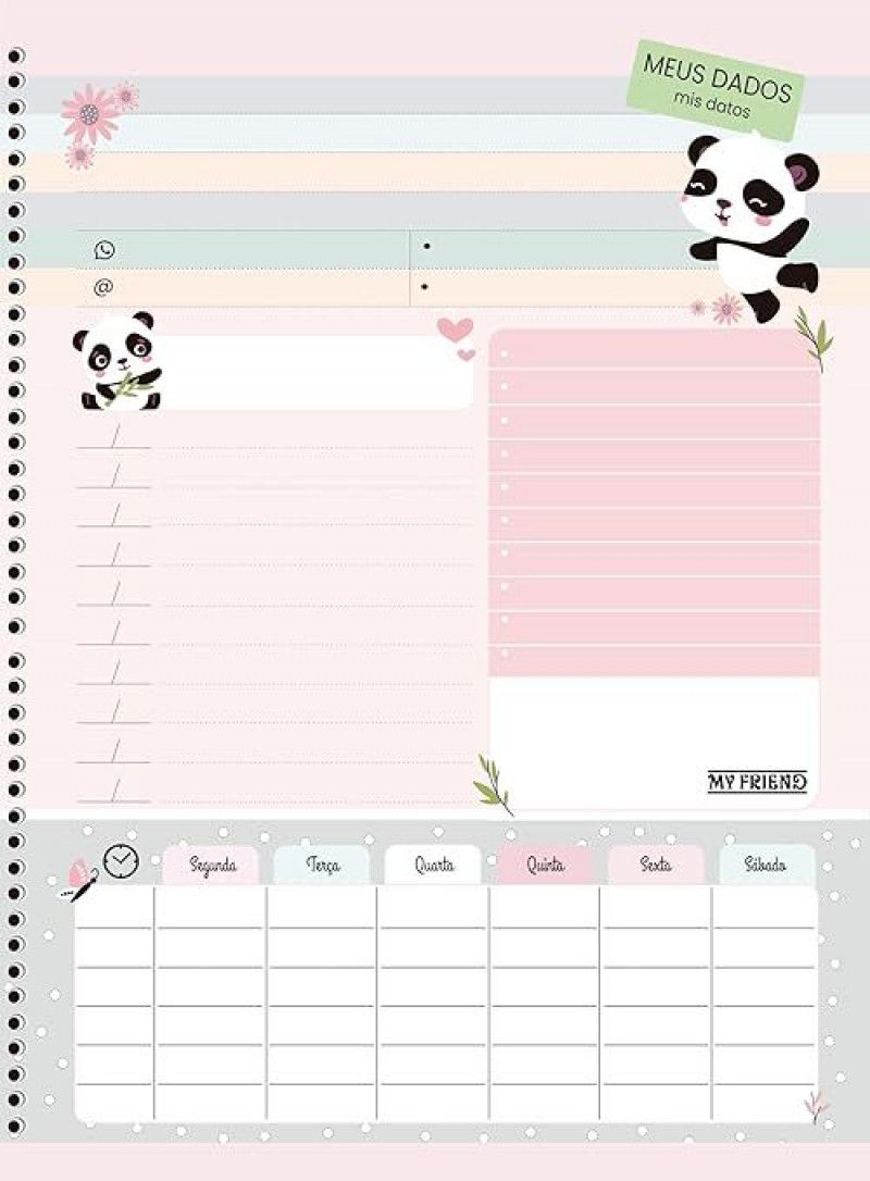 CADERNO 1 MATERIA CAPA DURA 80 FOLHAS MY FRIEND SAO DOMINGOS - REF. 233061 - PACOTE COM 4 UNIDADES