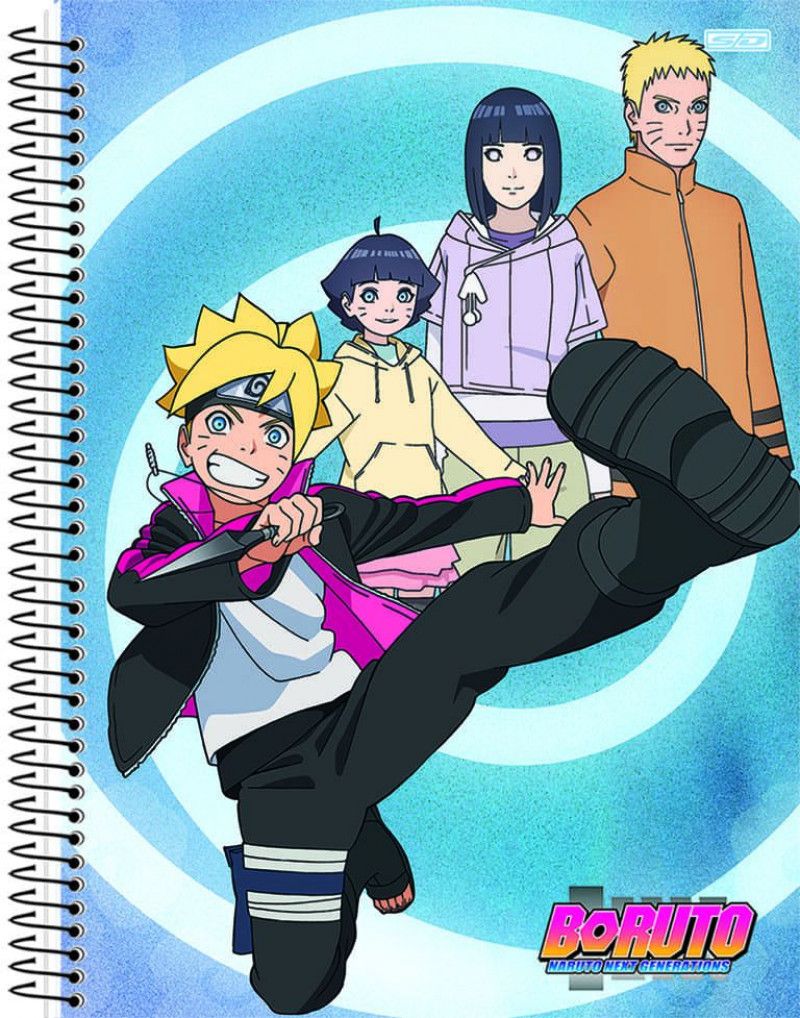 CADERNO 1 MATERIA CAPA DURA 80 FOLHAS BORUTO SAO DOMINGOS - REF. 233383 - PACOTE COM 4 UNIDADES