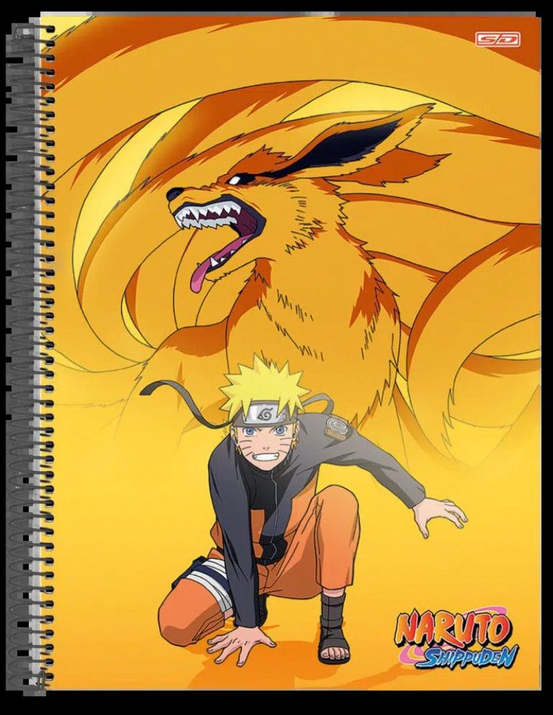 CADERNO 10 MATERIAS CAPA DURA 160 FOLHAS NARUTO SAO DOMINGOS - REF. 233317 - PACOTE COM 4 UNIDADES