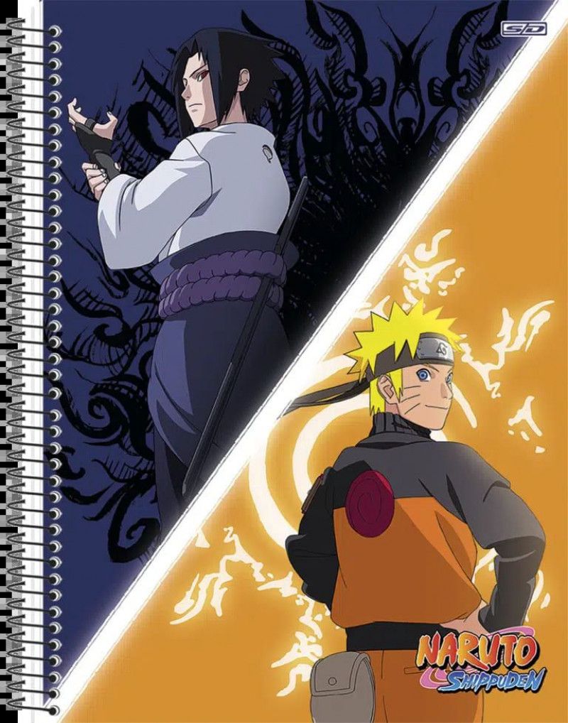 CADERNO 10 MATERIAS CAPA DURA 160 FOLHAS NARUTO SAO DOMINGOS - REF. 233317 - PACOTE COM 4 UNIDADES