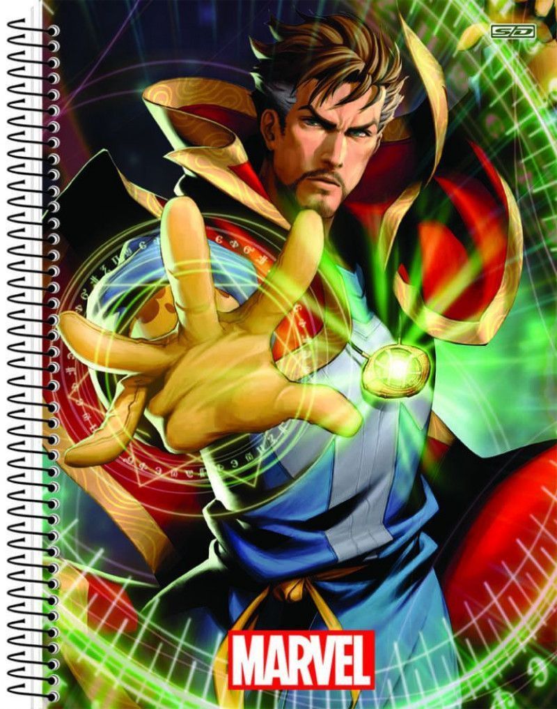 CADERNO 10 MATERIAS CAPA DURA 160 FOLHAS MARVEL NOW SAO DOMINGOS - REF. 233192 - PACOTE COM 4 UNIDADES