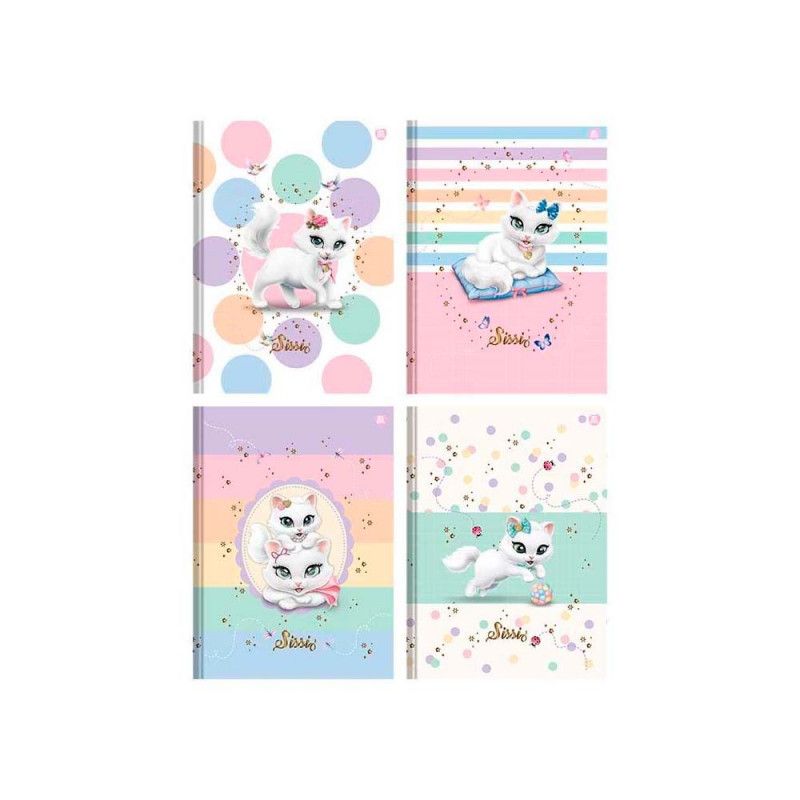 CADERNO BROCHURA 1/4 CAPA DURA 48 FOLHAS SISSI SAO DOMINGOS - REF. 222026 - PACOTE COM 10 UNIDADES