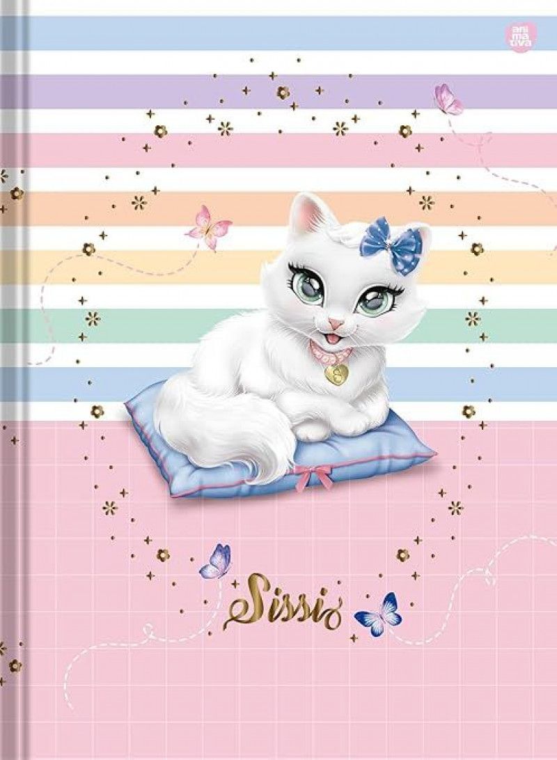 CADERNO BROCHURA 1/4 CAPA DURA 48 FOLHAS SISSI SAO DOMINGOS - REF. 222026 - PACOTE COM 10 UNIDADES