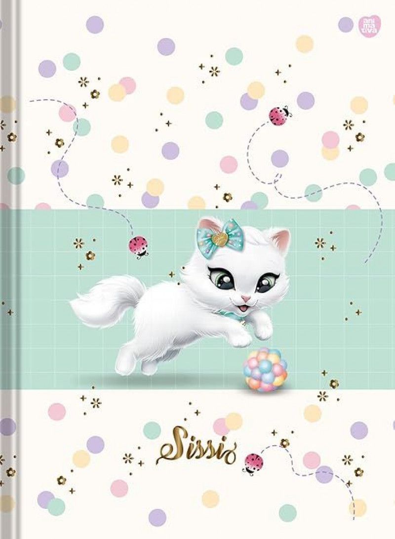 CADERNO BROCHURA 1/4 CAPA DURA 48 FOLHAS SISSI SAO DOMINGOS - REF. 222026 - PACOTE COM 10 UNIDADES