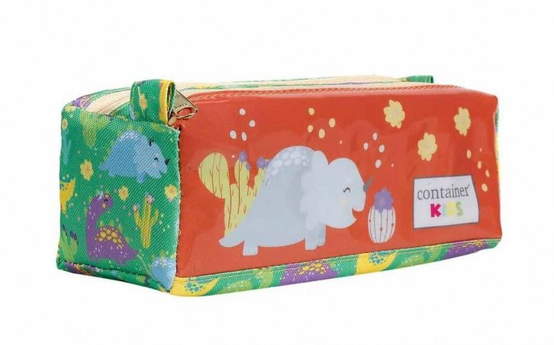 ESTOJO DUPLO SOFT DINOSSAUROS CONTAINER DERMIWIL - REF. 52221 - 1 UNIDADE